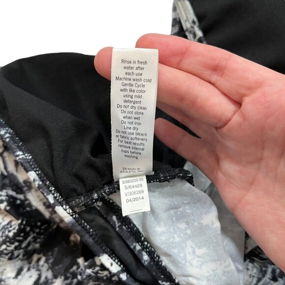 Athleta Women's Black and White Print Zumma Padded Swim Dress Size Medium - Picture 5 of 11